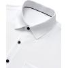 Alimens & Gentle Mens Dress Shirts Stretch Long Sleeve Wrinkle Free Business Casual Button Down Shirt for Wedding(White Black)