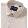 Alimens & Gentle Men’s Dress Shirts Transitional Weather Long Sleeve Stretch Wrinkle-Free Button Down Top(Beige)