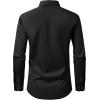 Alimens & Gentle Men’s Dress Shirts Transitional Weather Long Sleeve Stretch Wrinkle-Free Button Down Top(Black)