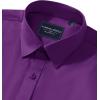 Alimens & Gentle Men’s Dress Shirts Transitional Weather Long Sleeve Stretch Wrinkle-Free Button Down Top(Dark Purple)