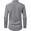 Alimens & Gentle Men’s Dress Shirts Transitional Weather Long Sleeve Stretch Wrinkle-Free Button Down Top(Grey)