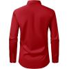 Alimens & Gentle Men’s Dress Shirts Transitional Weather Long Sleeve Stretch Wrinkle-Free Button Down Top(Red)