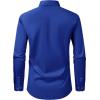 Alimens & Gentle Men’s Dress Shirts Transitional Weather Long Sleeve Stretch Wrinkle-Free Button Down Top(Royal Blue)