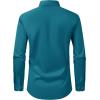 Alimens & Gentle Men’s Dress Shirts Transitional Weather Long Sleeve Stretch Wrinkle-Free Button Down Top(Teal)