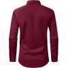 Alimens & Gentle Men’s Dress Shirts Transitional Weather Long Sleeve Stretch Wrinkle-Free Button Down Top(Wine Red)