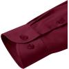 Alimens & Gentle Men’s Dress Shirts Transitional Weather Long Sleeve Stretch Wrinkle-Free Button Down Top(Wine Red)