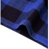 Alimens & Gentle Mens Heavyweight Flannel Plaid Pajama Pants 100% Cotton Sleep Lounge Pant(Blue Black)