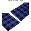 Alimens & Gentle Mens Heavyweight Flannel Plaid Pajama Pants 100% Cotton Sleep Lounge Pant(Blue Black)