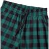 Alimens & Gentle Mens Heavyweight Flannel Plaid Pajama Pants 100% Cotton Sleep Lounge Pant(Green Black)