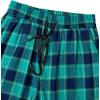 Alimens & Gentle Mens Heavyweight Flannel Plaid Pajama Pants 100% Cotton Sleep Lounge Pant(Green Navy)
