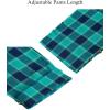 Alimens & Gentle Mens Heavyweight Flannel Plaid Pajama Pants 100% Cotton Sleep Lounge Pant(Green Navy)