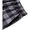 Alimens & Gentle Mens Heavyweight Flannel Plaid Pajama Pants 100% Cotton Sleep Lounge Pant(Grey Black)