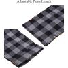 Alimens & Gentle Mens Heavyweight Flannel Plaid Pajama Pants 100% Cotton Sleep Lounge Pant(Grey Black)