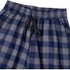 Alimens & Gentle Mens Heavyweight Flannel Plaid Pajama Pants 100% Cotton Sleep Lounge Pant(Grey Navy)