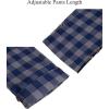 Alimens & Gentle Mens Heavyweight Flannel Plaid Pajama Pants 100% Cotton Sleep Lounge Pant(Grey Navy)