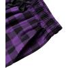 Alimens & Gentle Mens Heavyweight Flannel Plaid Pajama Pants 100% Cotton Sleep Lounge Pant(Purple)