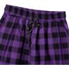 Alimens & Gentle Mens Heavyweight Flannel Plaid Pajama Pants 100% Cotton Sleep Lounge Pant(Purple)