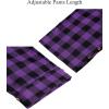 Alimens & Gentle Mens Heavyweight Flannel Plaid Pajama Pants 100% Cotton Sleep Lounge Pant(Purple)