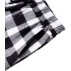 Alimens & Gentle Mens Heavyweight Flannel Plaid Pajama Pants 100% Cotton Sleep Lounge Pant(White Black)