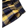 Alimens & Gentle Mens Heavyweight Flannel Plaid Pajama Pants 100% Cotton Sleep Lounge Pant(Yellow Navy)
