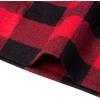 Alimens & Gentle Men’s Heavyweight Flannel Plaid Pajama Pants Adjustable Waistband Lounge Sleep Pants -Color: Adjustable-Red&Black, Size: Large