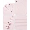 Alimens & Gentle Mens Linen Shirts Cotton Hawaiian Shirts Short Sleeve Button Down Shirts Casual Summer Beach Tops(Pale Pink)