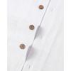 Alimens & Gentle Mens Linen Shirts Cotton Hawaiian Shirts Short Sleeve Button Down Shirts Casual Summer Beach Tops(White)