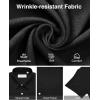 Alimens & Gentle Mens Linen Shirts Short Sleeve Button Down Shirts Wrinkle Free Casual Vacation Beach Summer Tops(Black)
