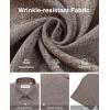 Alimens & Gentle Mens Linen Shirts Short Sleeve Button Down Shirts Wrinkle Free Casual Vacation Beach Summer Tops(Brown)