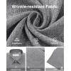 Alimens & Gentle Mens Linen Shirts Short Sleeve Button Down Shirts Wrinkle Free Casual Vacation Beach Summer Tops(Grey)