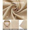 Alimens & Gentle Mens Linen Shirts Short Sleeve Button Down Shirts Wrinkle Free Casual Vacation Beach Summer Tops(Khaki)