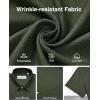 Alimens & Gentle Mens Linen Shirts Short Sleeve Button Down Shirts Wrinkle Free Casual Vacation Beach Summer Tops(Olive Green)