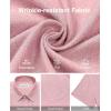 Alimens & Gentle Mens Linen Shirts Short Sleeve Button Down Shirts Wrinkle Free Casual Vacation Beach Summer Tops(Pink)