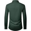 Alimens & Gentle Men’s Long Sleeve Dress Shirts Wrinkle Free Stretch Wedding Business Casual Button Down Shirt(Green)
