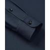 Alimens & Gentle Men’s Long Sleeve Dress Shirts Wrinkle Free Stretch Wedding Business Casual Button Down Shirt(Navy Blue)