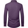 Alimens & Gentle Men’s Long Sleeve Dress Shirts Wrinkle Free Stretch Wedding Business Casual Button Down Shirt(Purple)