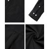 Alimens & Gentle Men’s Oxford Shirts Regular Fit Button Down Shirt Business Casual Shirts Long Sleeve Dress Shirt(Black)
