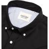 Alimens & Gentle Men’s Oxford Shirts Regular Fit Button Down Shirt Business Casual Shirts Long Sleeve Dress Shirt(Black)