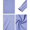 Alimens & Gentle Men’s Oxford Shirts Regular Fit Button Down Shirt Business Casual Shirts Long Sleeve Dress Shirt(Blue)