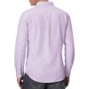 Alimens & Gentle Men’s Oxford Shirts Regular Fit Button Down Shirt Business Casual Shirts Long Sleeve Dress Shirt(Purple)
