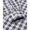Alimens & Gentle Men’s Plaid Button Down Shirts Cotton Long Sleeve Dress Shirts Regular Fit Gingham Shirts(Black Plaid)