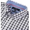 Alimens & Gentle Men’s Plaid Button Down Shirts Cotton Long Sleeve Dress Shirts Regular Fit Gingham Shirts(Black White Plaid)