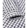 Alimens & Gentle Men’s Plaid Button Down Shirts Cotton Long Sleeve Dress Shirts Regular Fit Gingham Shirts(Black White Plaid)