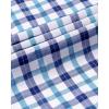 Alimens & Gentle Men’s Plaid Button Down Shirts Cotton Long Sleeve Dress Shirts Regular Fit Gingham Shirts(Blue  Check)