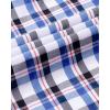Alimens & Gentle Men’s Plaid Button Down Shirts Cotton Long Sleeve Dress Shirts Regular Fit Gingham Shirts(Blue Black  Check)