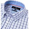 Alimens & Gentle Men’s Plaid Button Down Shirts Cotton Long Sleeve Dress Shirts Regular Fit Gingham Shirts(Blue Navy  Small Plaid)