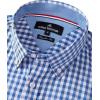 Alimens & Gentle Men’s Plaid Button Down Shirts Cotton Long Sleeve Dress Shirts Regular Fit Gingham Shirts(Blue White Plaid)