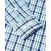 Alimens & Gentle Men’s Plaid Button Down Shirts Cotton Long Sleeve Dress Shirts Regular Fit Gingham Shirts(Green Navy  Plaid)
