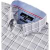 Alimens & Gentle Men’s Plaid Button Down Shirts Cotton Long Sleeve Dress Shirts Regular Fit Gingham Shirts(Grey Plaid)