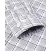 Alimens & Gentle Men’s Plaid Button Down Shirts Cotton Long Sleeve Dress Shirts Regular Fit Gingham Shirts(Grey Plaid)